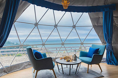 日本海を一望できるお部屋